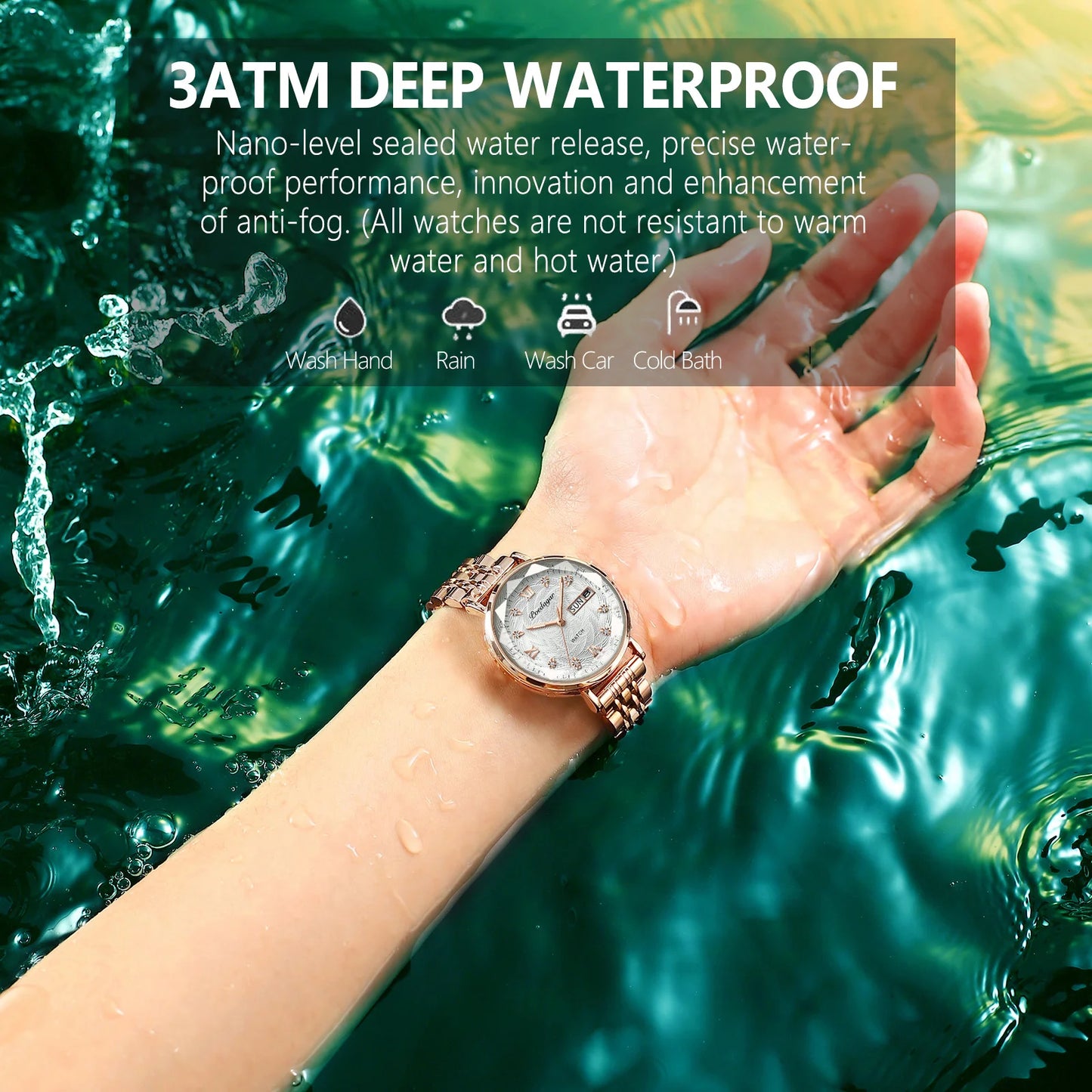 5043 Rose Gold Watch For Women